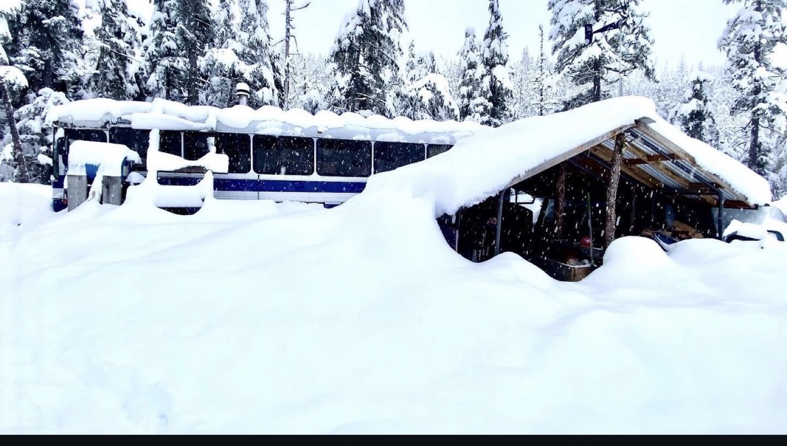 A cabin in the snow